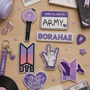 BTS Arirang Tour Embroidered Patch Verson 3, Bangtan Boy Iron On Patch, Kpop Logo Patch, Concert Fan Gift, Jacket Backpack Hat Applique