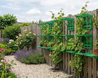 Modulair Grape Trellis-systeem: uitbreidbare ondersteuning voor wijnstokken (digitale download-STL)