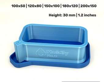 30mm Rectangular Mold Housing Set - 5 Sizes - STL Files for 3D Printing (Digital Download)