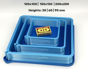Square Mold Housing Set - 9 Sizes - STL Files for 3D Printing (Digital Download)