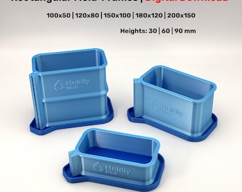 Rectangular Mold Housing Set - 15 Sizes - STL Files for 3D Printing (Digital Download)