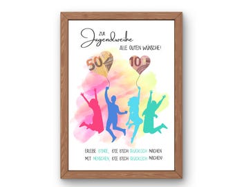 Money gift for confirmation | Confirmation poster | Creative DIY gift | Gift | Confirmation gift money | Last minute instant download