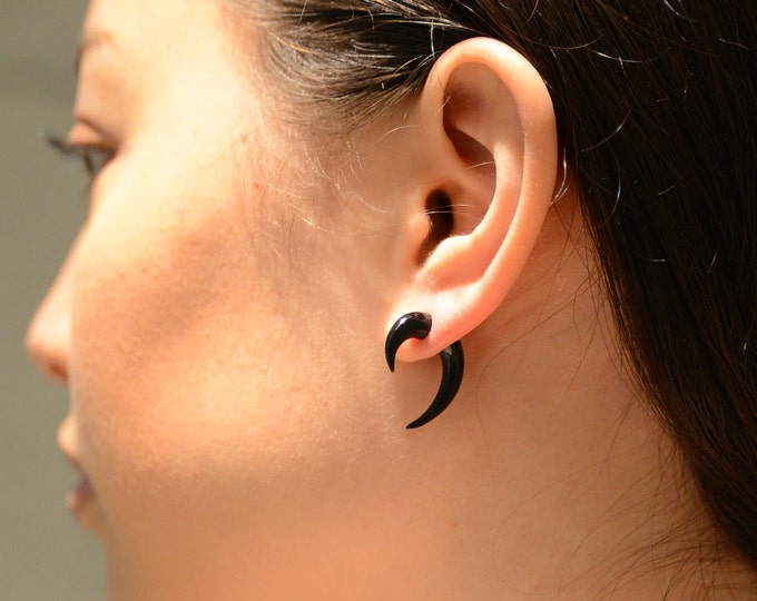 Fake Gauge Earrings Pincher Earrings Mini Hook Tribal Earrings Fake