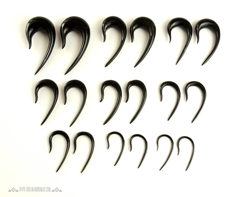 Hook Gauge Earrings Horn Gauges Expanders 16g 14g 12g 10g 8g Etsy