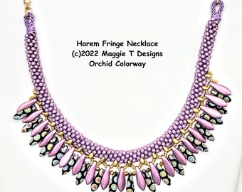 Harem Fringe Kumi Necklace Pattern