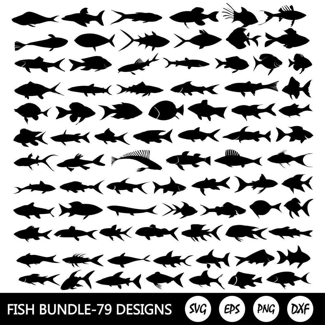 Fish Mask Svg Fish SVG, Bundle, Digital File, Laser Cut Files, Glowforge, 79 Designs ...