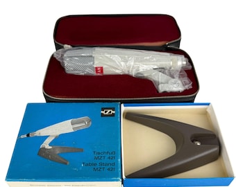 Conjunto de micrófono Sennheiser MD 421 N vintage con estuche y soporte. Fabricado en Alemania.