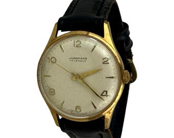 Junghans Vintage Mechanical Watch 15 Jewels Gold Tone 33mm Made in Germany