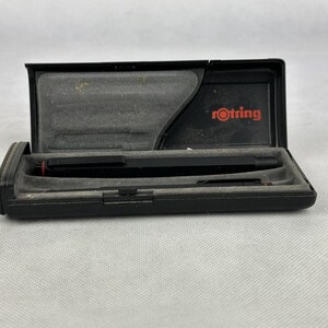 Rotring 600 Newton Fountain Pen & Ballpoint Pen Set Black With Original Case image 11