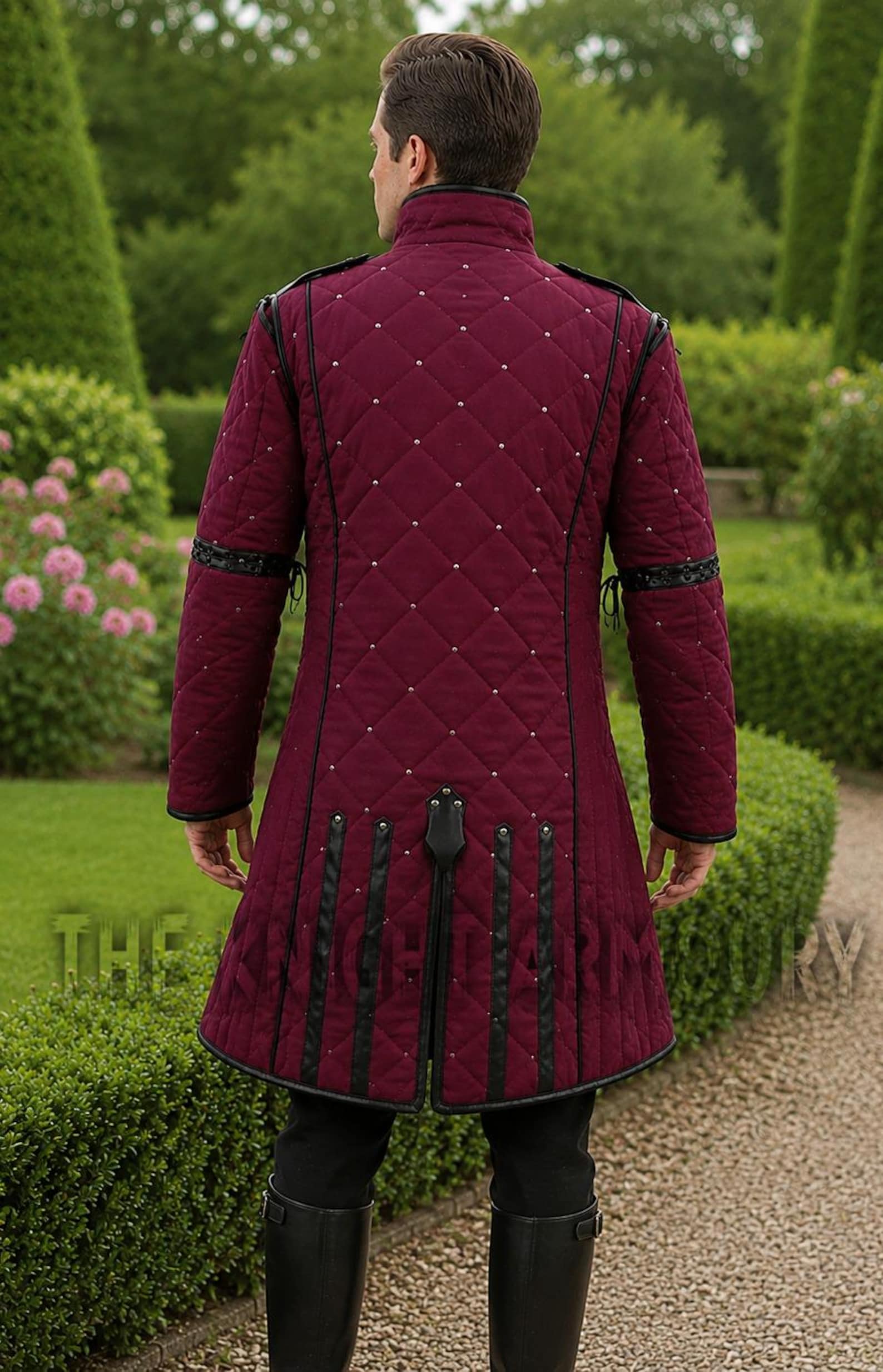 Medieval Padded Armor Jacket Detachable Sleeves Quilted Gambeson for ...