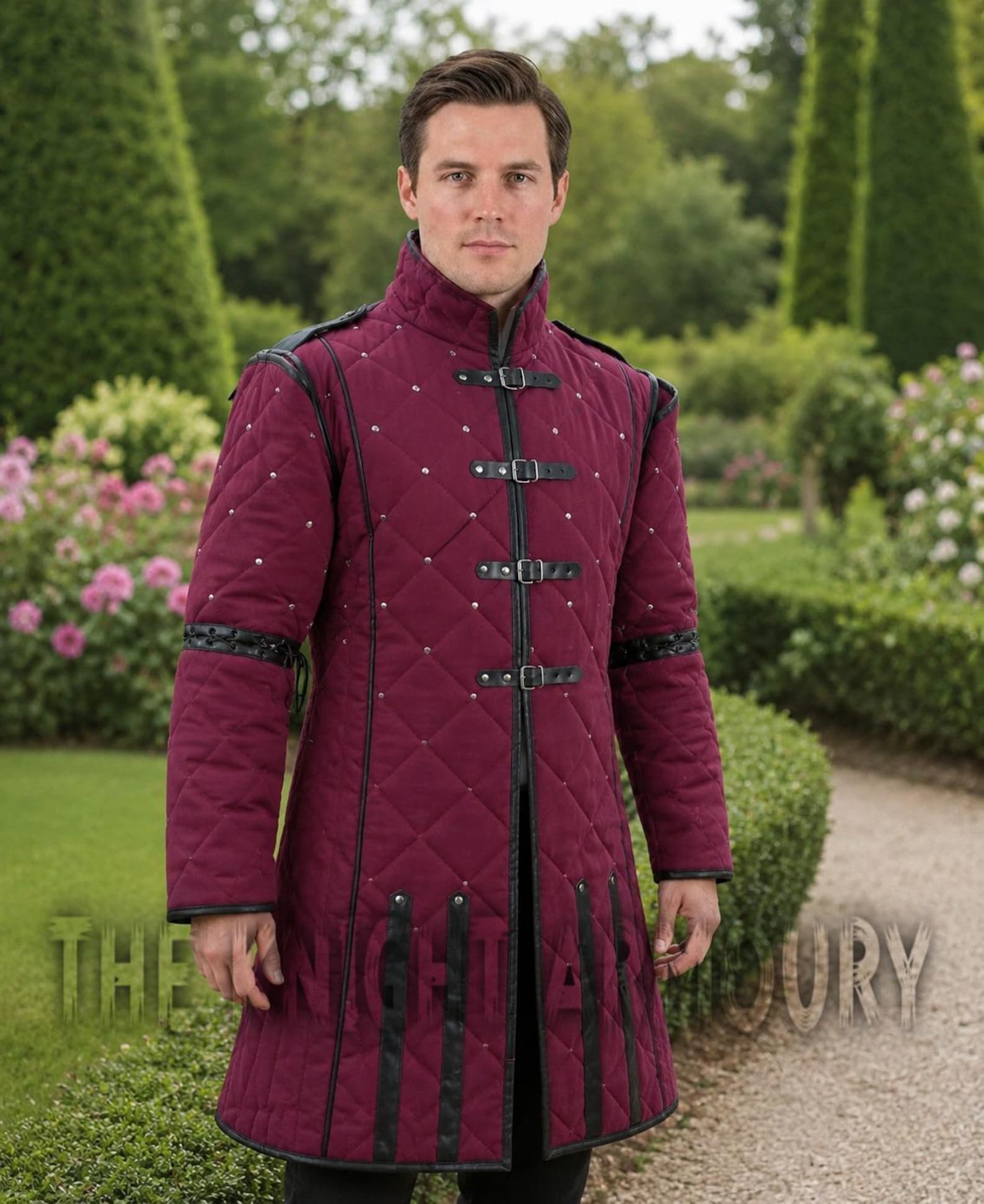 Medieval Padded Armor Jacket Detachable Sleeves Quilted Gambeson for ...