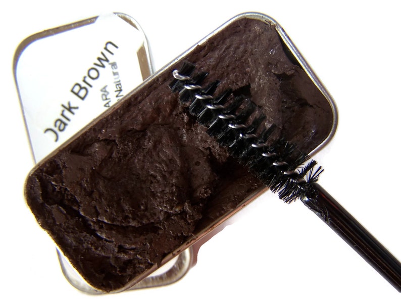 Mineral Mascara Dark Brown Creamy Cake Mascara Zero Waste Etsy