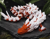 Leaf Blade Dragon STL | Super Long Tail Articulated Dragon 3D Print File