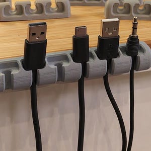Cable Holder STL | Multi Cable Clip Organizer 3D Print File