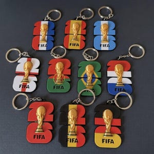 2026 World Cup Country Flag Keychain STL Bundle | Soccer Fan 3D Print Files | 3MF Included