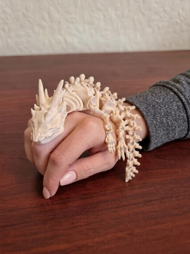 Skeleton Dragon STL | Articulated Flexi Dragon 3D Print File - Etsy