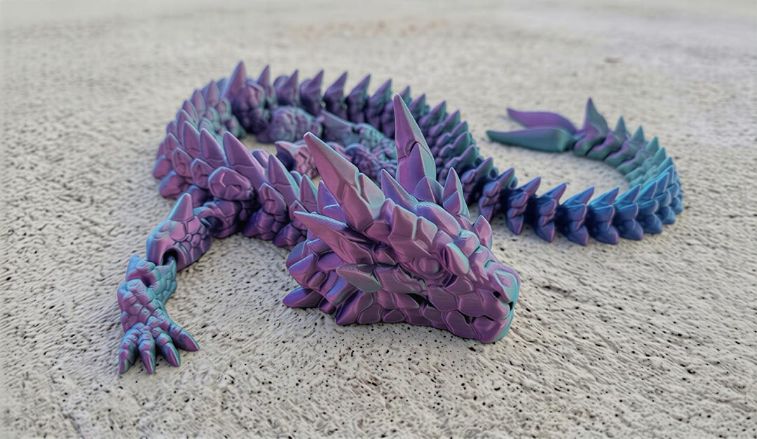 Flexi Dragon STL | Articulated Dragon 3D Print File - Etsy