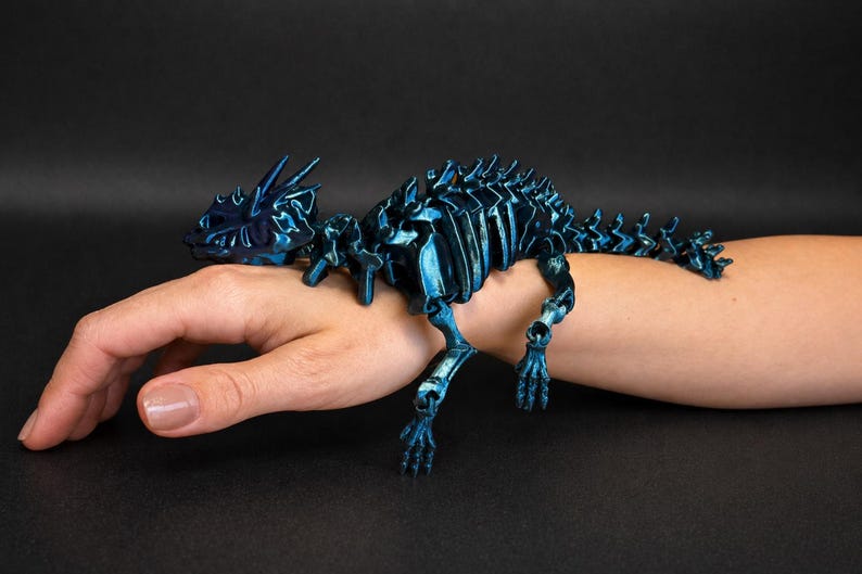 Skeleton Dragon STL | Articulated Flexi Dragon 3D Print File - Etsy