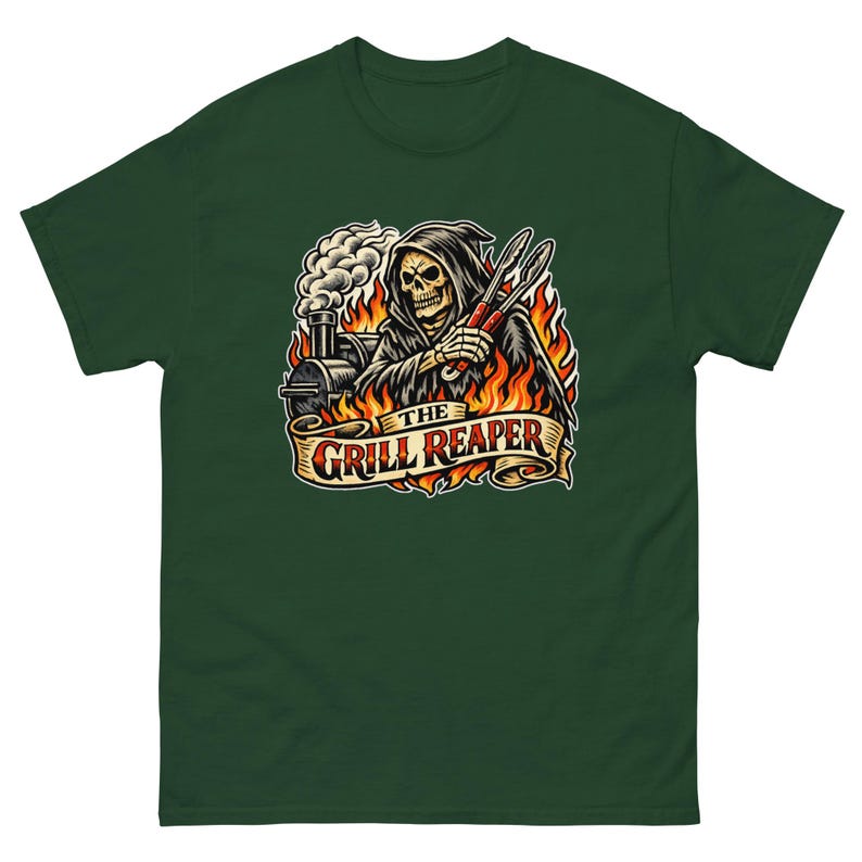 The Grill Reaper T-Shirt, Funny BBQ Shirt