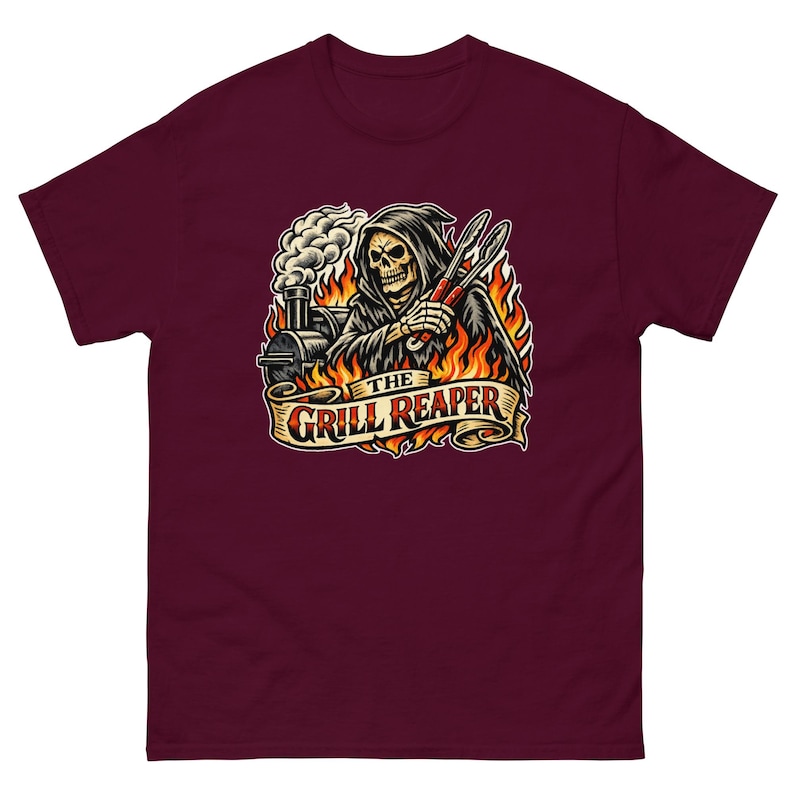 The Grill Reaper T-Shirt, Funny BBQ Shirt