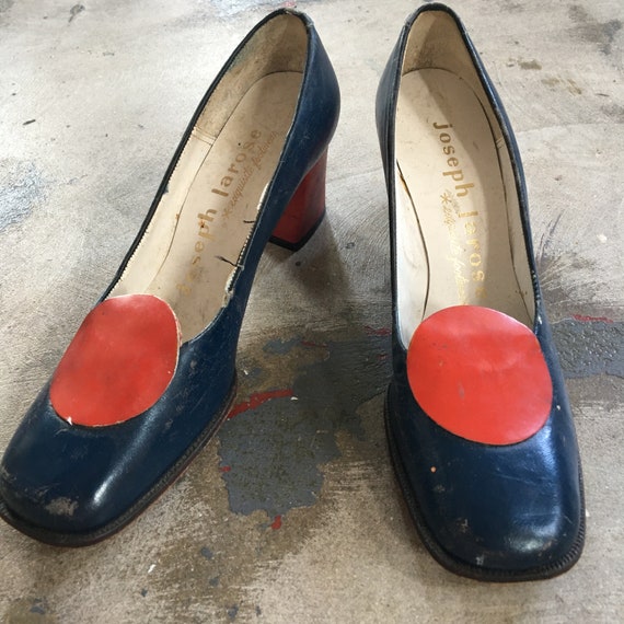 1960s Joseph Larose Mod Block Heel Shoes