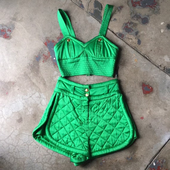 Sonia Rykiel Couture Two Piece Plush Quilted Satin