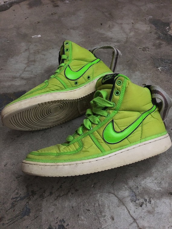 neon green nike high tops