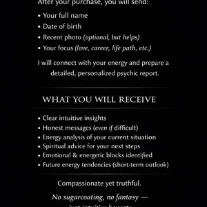 No Cards Clairvoyant Reading, Same Hour, Psychic Spiritual Advice, Blind Reading image 3