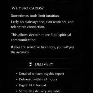 No Cards Clairvoyant Reading, Same Hour, Psychic Spiritual Advice, Blind Reading image 4