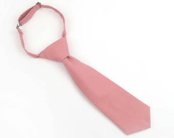 Rose Pink necktie, rose gold tie, boys rose tie, toddler tie, baby tie, rose boys tie, ring bearer outfit, rose ring bearer tie, rose gold