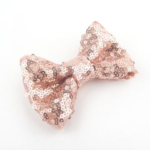 Rose gold-Pailletten-Fliege, rose gold-Fliege, Fliege rose gold-Glitter, Pailletten-Fliege, Glitzer-Fliege, rose Fliege, rosa Pailletten-Fliege