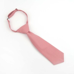 Rose Pink necktie, rose gold tie, boys rose tie, toddler tie, baby tie, rose boys tie, ring bearer outfit, rose ring bearer tie, rose gold image 1