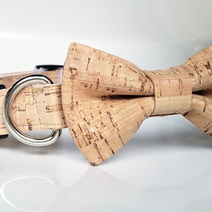 Cork dog collar, cork dog bow tie, cork pet collar, wine dog bow tie, real cork dog collar, cork cat collar, real cork bow tie, cork bow tie