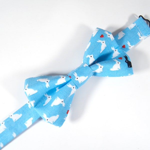 Easter bow tie, easter bunny bow tie, blue easter bow tie, bunny bow tie, easter bunny bow tie, boy's easter bow tie, men's easter bow tie