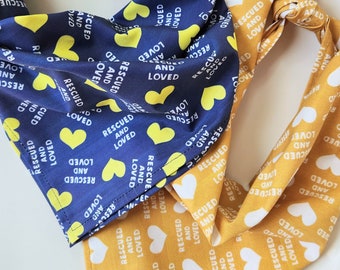 Bandana reddingshond, bandana geredde en geliefde hond, bandana adoptiehond, bandana reddingshond, bandana reddingskat, bandana hond adoptie, bandana hond