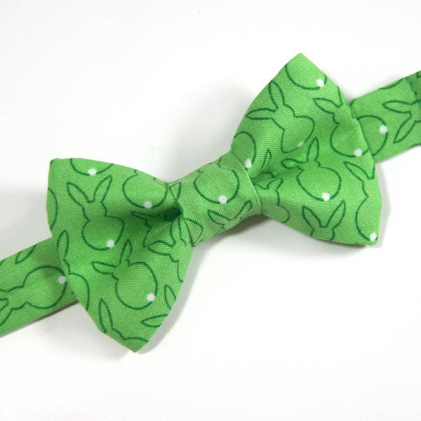 Easter bow tie, bunny bow tie, kid's easter bow tie, adult bow tie, men's bow tie, toddler easter bow tie, easter tie, green bow tie