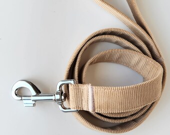 Tan Corduroy Leash, Corduroy leash, beige Corduroy leash, Corduroy dog leash, dog leash, beige leash, tan leash, pet leash, dog gift, leash