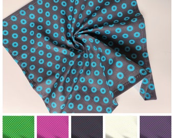 6 colors available, Phish pocket square, men's pocket square, pocket square, fishman handkerchief, phish donuts pocket square, fishman donut