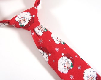 Santa tie, Santa necktie, red christmas tie, boy's red tie, boy's tie, baby tie, toddler tie, christmas tie, boys necktie, boy's santa tie