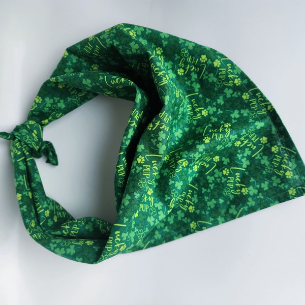 St. Patrick's Day dog bandana, St. Patrick's Day bandana, Lucky Pup bandana, green bandana, dog bandana, cat bandana, St. Pat's Day bandana