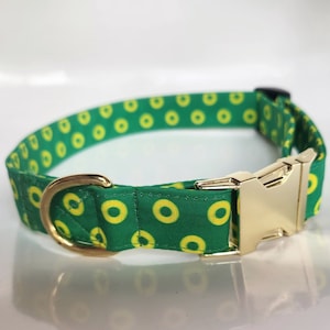 Collier homme-poisson pour chien, collier homme-poisson donuts, collier pour chien anti-hameçonnage, collier pour chat anti-hameçonnage, collier pour chien vert jaune, collier anti-hameçonnage vert, collier anti-hameçonnage