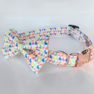 Easter Bunnies Dog Collar, Easter Dog bow tie, Easter bunny dog collar, Easter Bunny collar, bunny collar, Easter cat bow tie, dog bow tie