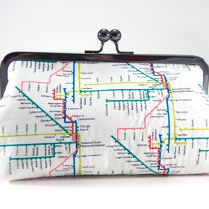 Chicago El Map Clutch, Chicago Portemonnaie, El Map Clutch, El Karte Clutch, Chicago Karte Clutch, Chicago Karte, Chicago U-Bahn-Karte, Chicago U-Bahn-Karte