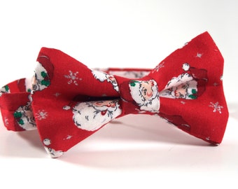 Santa bow tie, christmas bow tie, christmas accessories, boy's santa bow tie, boys christmas bow tie, red santa bow tie, mens bow tie, santa