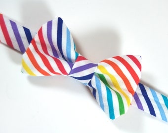 Rainbow bow tie, rainbow baby bow tie, men's rainbow bow tie, pride bow tie, boy's bow tie, rainbow baby, baby bow tie, Kid's bow tie