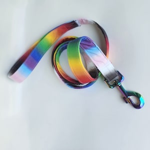 Pride Flagge Leine, LGBTQ Leine, Pride Leine, Regenbogen Hundeleine, Passende Leine, 1,5 cm breite Hundeleine, 5&#39; Hundeleine, Pride Hundeleine, LGBTQ Leine