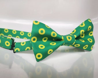 Phish vlinderdas, Phish donuts vlinderdas, fishman vlinderdas, groene phish vlinderdas, phish groene vlinderdas, fishman donuts vlinderdas, groen gele phish