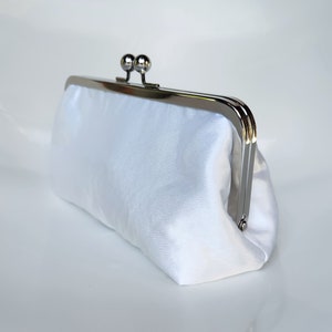 White Satin Clutch, satin clutch, white clutch, wedding clutch, wedding purse, bridesmaid purse, bridesmaid clutch, bride&#39;s purse, clutch