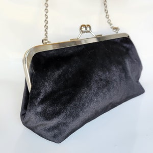 Crushed velvet purse top