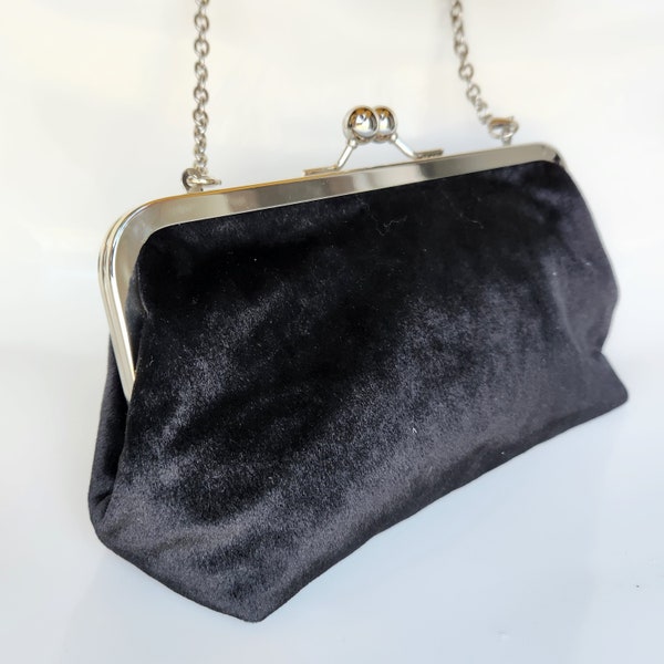 Black Velvet clutch, Black clutch, velvet clutch, Black velvet purse, velvet purse, black velvet, velvet evening bag, personalized clutch